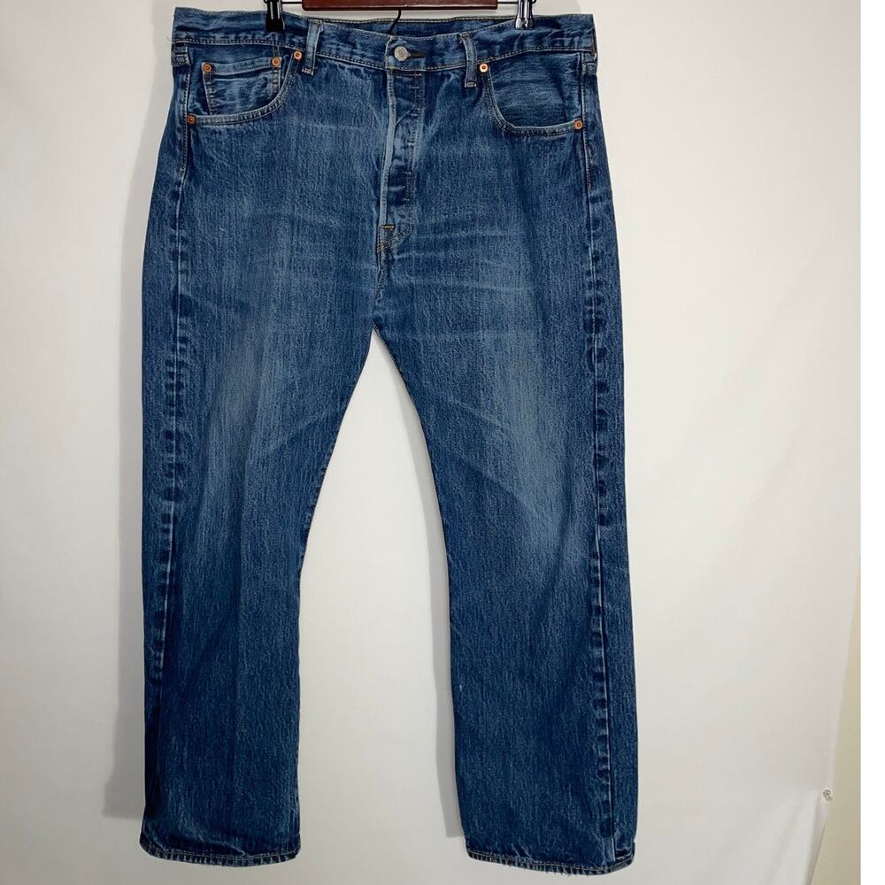 Levi's 501 Button Fly Jeans - Men's Size‎ 40 X 30 - Extra Button at Waistband